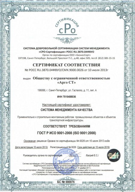 Сертификация СРО